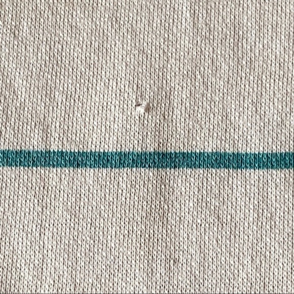 Vintage Marine Club Striped Crew Neck Sweatshirt Faded White Teal Size Large - Picture 15 of 16